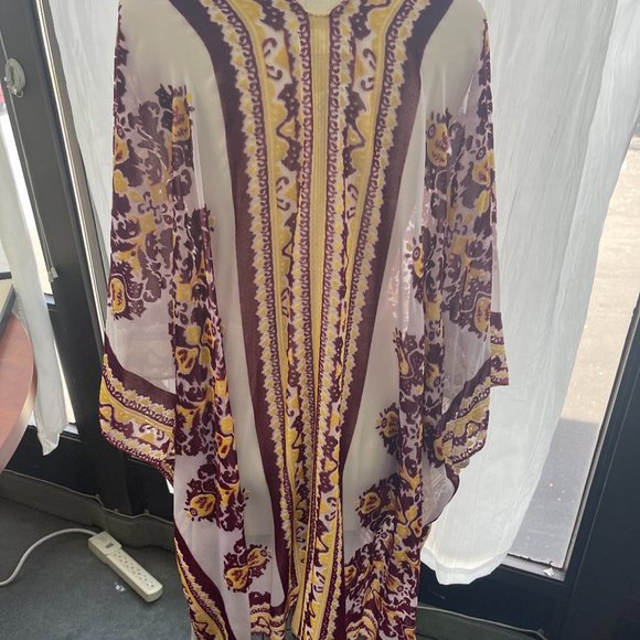 NWT FREE PEOPLE Muse burnout velvet kimono - Picture 6 of 7